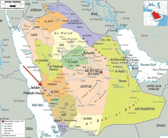 Mecca (Makkah) airports map