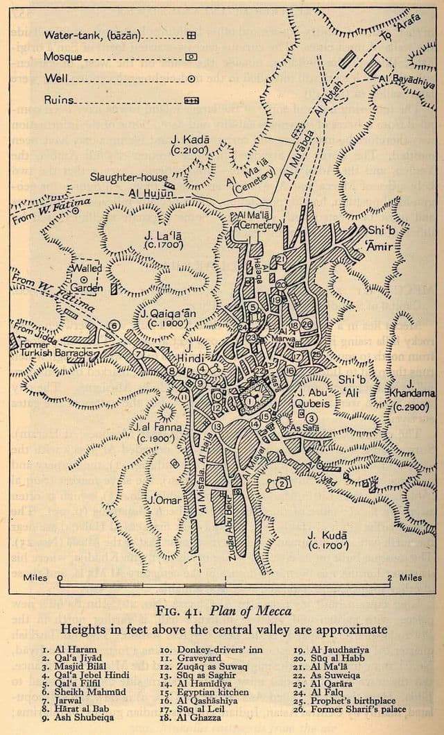 Mecca (Makkah) historical map