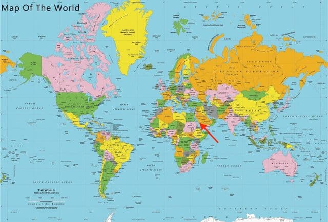 Mecca (Makkah) location on world map