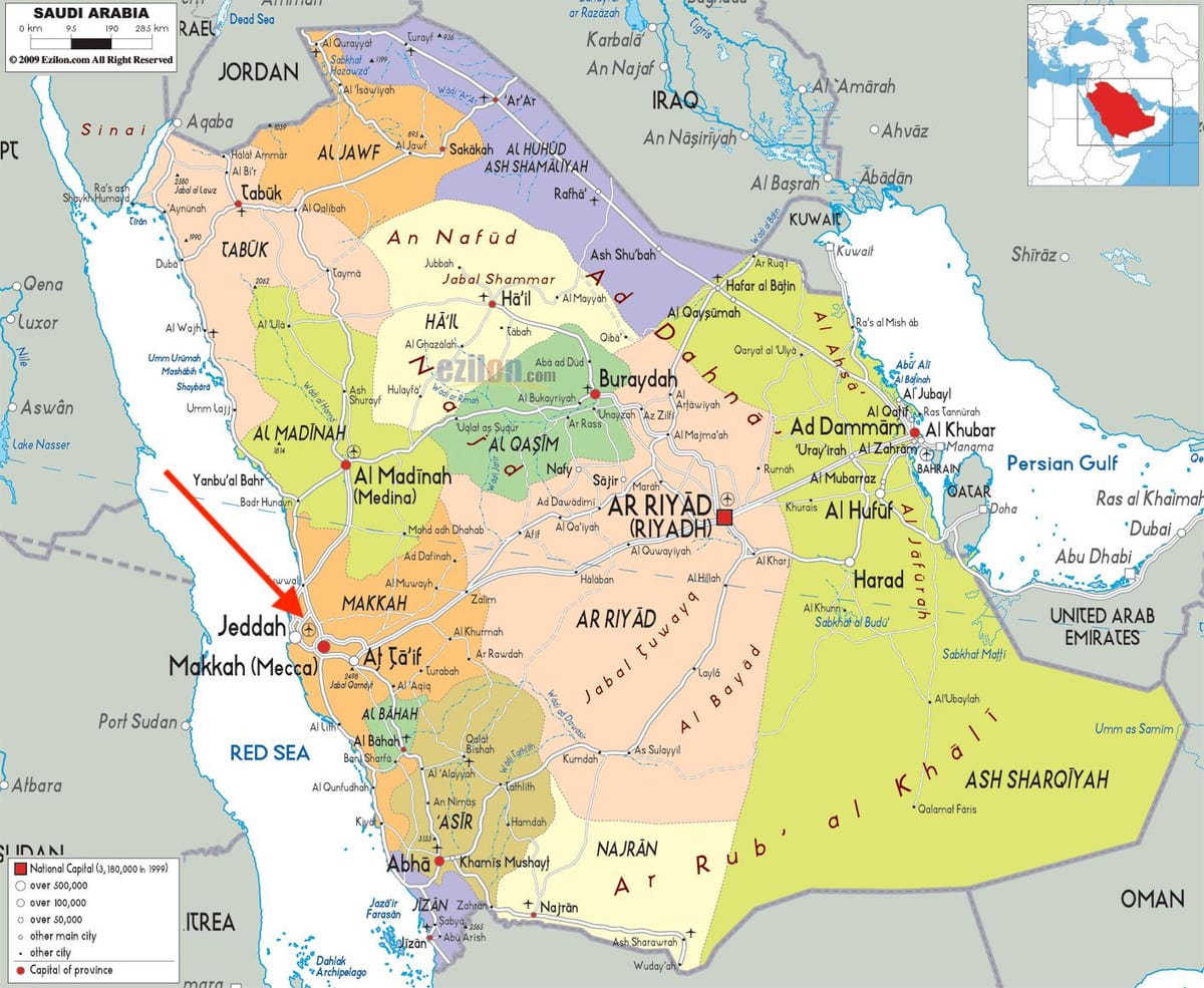 Mecca (Makkah) airports map
