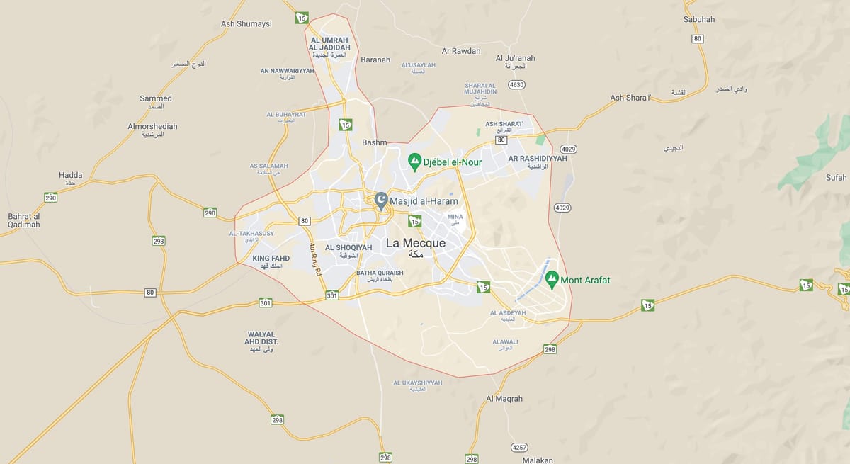 Mecca (Makkah) roads map
